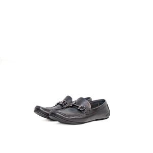 Salvatore Ferragamo Parigi Mini Chicco‎ Leather Driving  Loafers – Black – US 9
